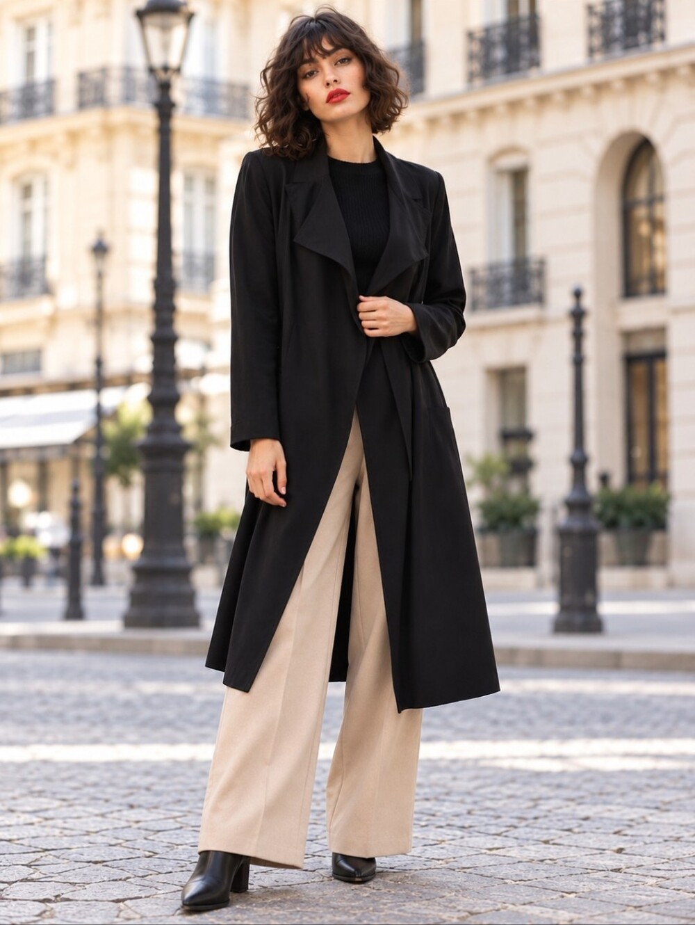 Aritzia Babaton Black Trench Quincey  Trench Coat
